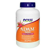 NOW Supplements, ADAM Men's Multivitamin with Saw Palmetto, Lycopene, Alpha Lipoic Acid and CoQ10, Plus Natural Resveratrol & Grape Seed Extract,Tablets,120 Count (Pack of 1)