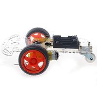 ALLPARTZ 2WD Smart Robot car Chassis kit Red Wheel for DIY