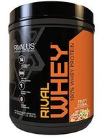 Rivalus Rivalwhey – Fruity Cereal 1lb  - 100% Whey Protein, Whey Protein Isolate Primary Source, Clean Nutritional Profile, BCAAs, No Banned Substances, Made in USA