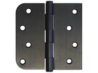 6 Pack Oil Rubbed Bronze Finish Interior Exterior Door Hinges US10B (4"L X 4"H Inch Straight Corner X 5/8" Round Radius)