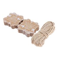 Prettyia 50pcs Merry Christmas Vintage Kraft Paper Gift Tag Labels Xmas Tree Decor