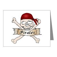 Note Cards (10 Pack) Simply Pirates Skull & Crossbones