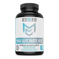 Zhou Nutrition Magnesium Glycinate Complex 450 Mg Tablets - Formulated for Calm, High Absorption, Muscle Relax & Gentle Digestion, Vegan, Non-GMO, Gluten-Free, Soy Free, Bioavailable, 180 Tablets