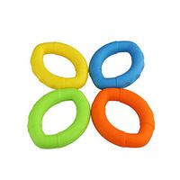 Brave Tour 4 Pack Hand Grip Strengthener Rings Silicone Grip Ring Hand Exerciser for Stress Relief Finger Training Tool(H1)