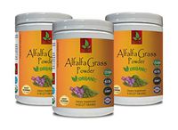 Blood Pressure Support Supplement - Alfalfa Organic Grass Powder - Pure and Potent Ingredients - Digestion Alfalfa - 3 Cans 24 OZ (168 Servings)