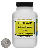 Eisen-Golden Laboratories Citric Acid [C6H8O7] 99.8% USP Grade Powder 8 Oz in a Space-Saver Bottle USA