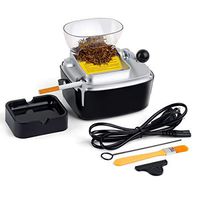Tobacco Rolling Machine Automatic Electric Cigarette Rolling Injector Machine with Clear Hopper, C-91(Black)