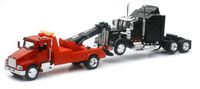 New Ray New 1:43 NEWRAY Truck & Trailer Collection - Kenworth T300 Tow Truck & W900 CAB Diecast Model Toys