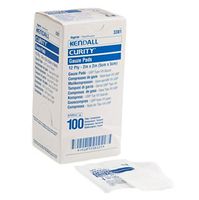 3381 Sponge Curity Gauze Sterile 2x2" 12Ply 100 Per Pack Part No. 3381 by- Kendall Company