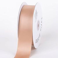 BBCrafts Tan Satin Ribbon Single Face 5/8 inch 100 Yards