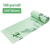 Red-eye 100pcs 5.3Gallon 100 Compostable Trash Bags,Biodegradable Trash Bags,Kitchen Compost Trash Bags,Recycling Degradable Garbage Bags for Bathroom Office Car