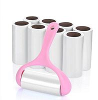 Lint Roller+9 Rolls of Spare Paper - 60 Sheets Per Roll, Rolling Sticky Picker Cleaner for Cloth, Pet Hairs, Car Seats, Carpet, Upholstery and Floors Super Viscous Force