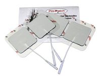 Premium 16 White Foam 2" X 2" Electrodes with Tyco Gel 4 Resealable Pack of 4 Electrodes Each