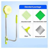 DGYAXIN Professional Window Cleaning Equipment, Telescopic Extending Ultra Strong U Shaped Glass Window Soap Cleaner Multi Purpose Floor Squeegee Shower Window Glass,Green,B