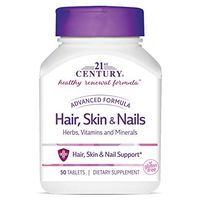 21st Century Hair, Skin and Nails Advanced Formula Caplets, 50 Count