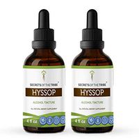 Hyssop Alcohol Liquid Extract, Organic Hyssop (Hyssopus officinalis) Dried Leaf and Flower Tincture Supplement (2x4 FL OZ)