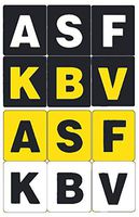 [4 Sheets] Beam n Read Extra Bold, Large Print Keyboard Vision Stickers, 4 High Contrast Color Combinations for PC & Mac