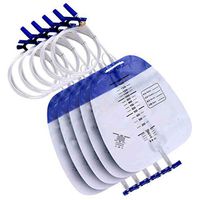 Disposable Urinary Drainage Bag Urine Collection Bag Medical Urine Bag with Anti-Reflux Chamber 51oz (5 Pack)