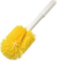 Carlisle 4000204 Sparta Spectrum Multi-Purpose Oval Valve and Fitting Brush, Plastic Handle, Yellow Polyester Bristles, 6" L x 5" Dia. Brush, 16" Overall Length (Case of 6)