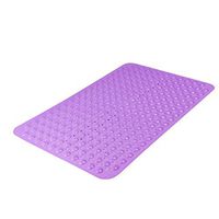 Guerbrilla Anti Slip Bath Mat, Bath & Shower Mat,Grip Suction Cups Antibacterial 100% PVC, Clean,Safe, Anti-Bacterial, Machine-Washable, Superior Grip & Drainage, Vinyl Bath Mat, 28x14in (Purple)