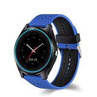 Smart Phone Watch GPS Positioning,IP68 Waterproof Sports Watch Pedometer, Sleep Monitor,Step Counter, Smartwatch Women Men Kids (Color : Blue)