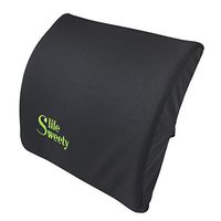 SWEETY LIFE Sweetylife Lumbar Cushion Pillow Memory Foam Cushions for Back Pain Relief-Great Straps for Office Chairs or Cars (Black)