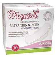 Maxim Hygiene Products Pads Ult Thin W/Wings Sup 10 Ct, 2Pack