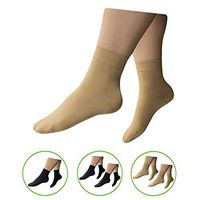 HealthyNees Closed Toe 15-20 mmHg Compression Foot Circulation Wide Ankle Sleeve (Beige, 4X-Large)