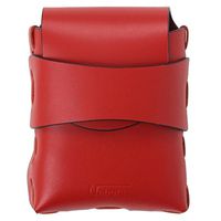 Cigarette Case Genuine Leather Cigarette Holder Pouch 4 Colors (Red)