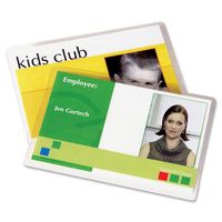 Fellowes Glossy Pouches - ID Tag not punched, 5 mil, 25 pack - 3.88" Width x 2.63" Length x 5 mil Thickness - Type G - Glossy - Unpunched, Durable - 25 Pack - Clear