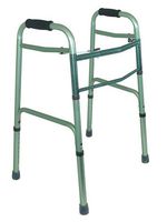 Duro-Med 2-Button Adjustable Aluminum Folding Walker, Green