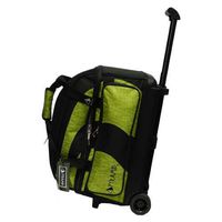 Pyramid Path Deluxe Double Roller with Oversized Accessory Pocket Bowling Bag (Black/Lime Green Circuit)