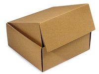 Decorative Shipping Boxes - Kraft Gourmet Shipping Boxes 9x9x4" Auto Lock Boxes - (2 Packs; 6 Boxes Per Pack) - WRAPS-52KR