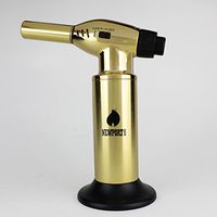 10" Newport Zero Large Torch Lighter -Metallic Finish-Powerful Torch (Gold)