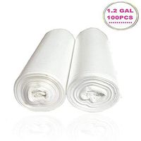 Cy3Lf 1.2 Gallon Light Duty Wastebasket Trash Bags, Clear, 100 Counts/ 2 Rolls