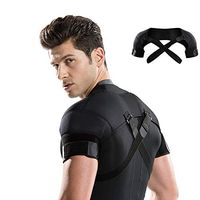 HYRL Double Shoulder Support Brace Strap Wrap Neoprene Protector Adjustable Wrap Sports Shoulder Brace