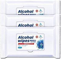 Alcohol Detergent Wipes (3Packs,100Wipes),Large Wet Wipes,75% Soft Alcohol Wipes for All-Purpose Cleaning