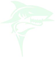 hBARSCI Shark Vinyl Decal - 5 Inches - for Cars, Trucks, Windows, Laptops, Tablets, Outdoor-Grade 6mil Thick Vinyl - Glow in The Dark