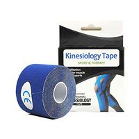 YOMAX Kinesiology Tape, Elastic Therapeutic kinesio Tape for Knee Shoulder and Elbow、Breathable、Water Resistant、Latex Free, Pain-Killing Waterproof Sports Tape (Blue)