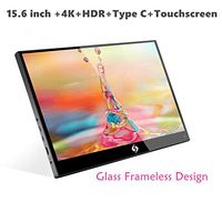 Ever Lustre 15.6 Inch 4K Touch Portable Game Monitor with Type-C HDMI Input Build-in Speakers UHD Display for Laptop PS4 Switch Pro Xbox