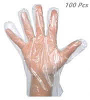 Powder Free Clear Disposable Gloves Garden Restaurant Home Food Baking Tool Plastic Gloves 100/200 pcs