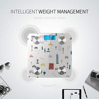 Bluetooth Weight Scale Kg Art Cartoon Secluded Street View Trees Body Scale Body Fat Composition Monitor Analyzer with Smartphone App for Body Management-396 Lbs