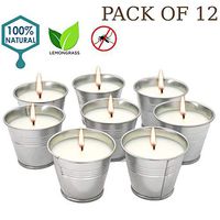 XYUT Citronella Scented Candle Scent in a Mini Tin Bucket, (12 Pack)