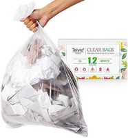 1.2 Gallon Strong Trash Bags Garbage Bags, Bathroom Trash Can Bin Liners, Small Plastic Bags for Home Office Kitchen, fit 5-6 Liter, 0.8-1.6 and 1-1.5 Gal, Clear (80 Counts)