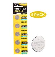 Toshiba CR1616 3V Lithium Coin Cell Battery Pack of 5