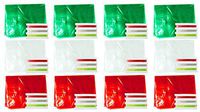 Set of 12 Elegant Shrink Wrap 24" X 30" (Red,Green,Silver) with 3 Accent Ribbons Each Ribbon is 3/8” X 2.33 Feet Used for Baskets (12)