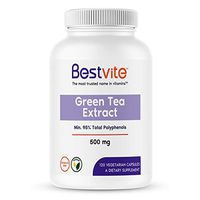 Green Tea Extract 500mg with EGCG and Polyphenols (120 Vegetarian Capsules) - No Stearates - No Fillers - No Flow Agents