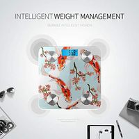 LYAOE Bluetooth Body Fat Scale Floral Pattern Hand Smart Wireless Scale with LCD Display Measuring Body Weight Bmi and Health Digital Scale
