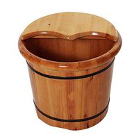 ANHPI Foot Bath Barrel Wooden Foot Basin Health Massage Insulation Heightening Foot Tub,A-4035cm