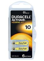 60 Duracell Hearing Aid Batteries Size: 10